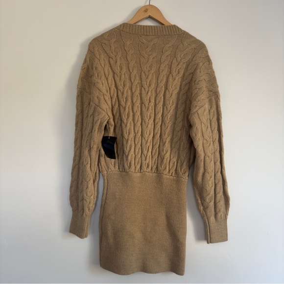 NWT Retrofete Tala Dress knit with gold details in Beige Size: Small - Picture 5 of 8